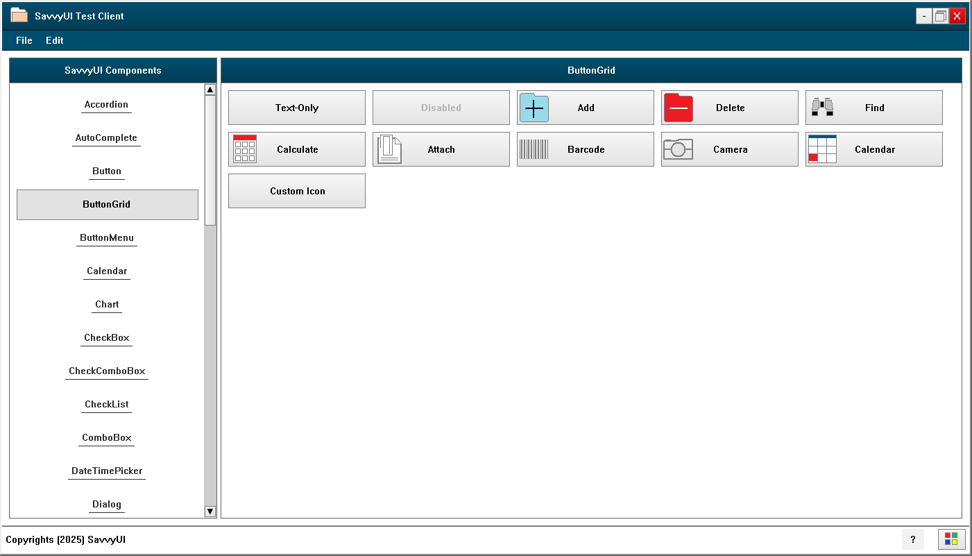 Button Grid Component