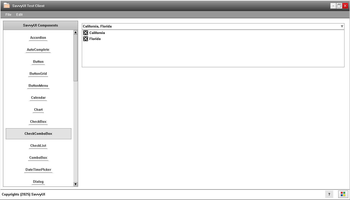 CheckComboBox component